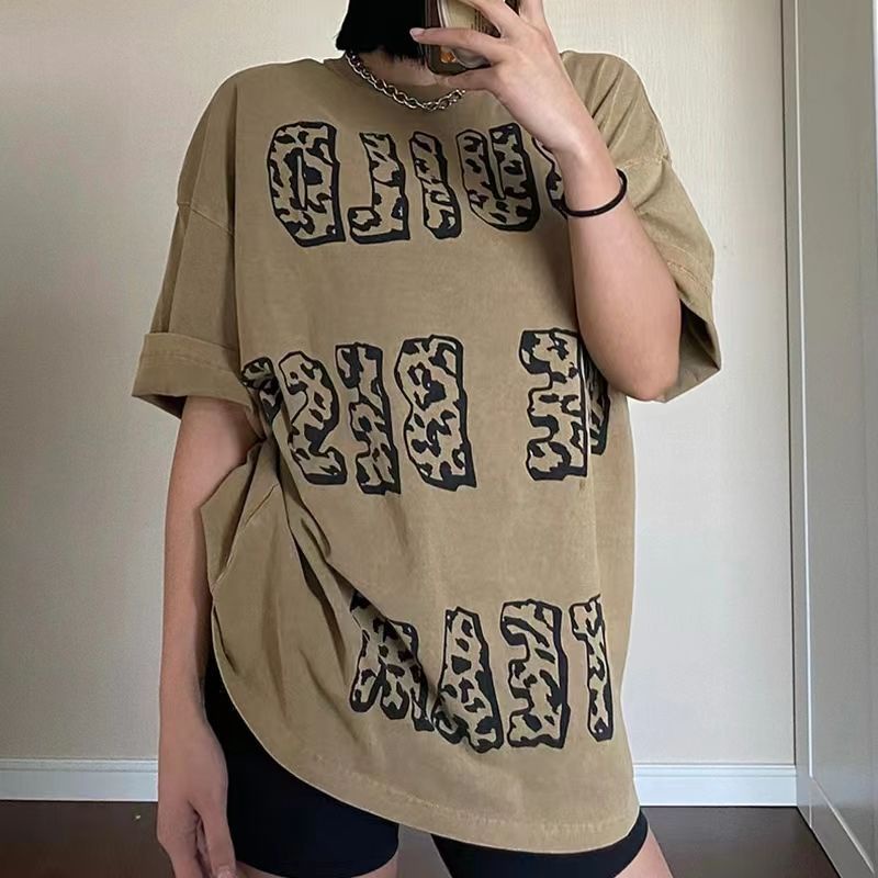 Áo thun nữ COZOK tay lỡ dáng dài rộng thời trang Hàn Quốc