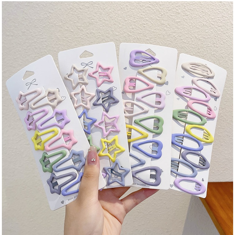 10 mảnh đầy màu sắc dễ thương trẻ em bangs kẹp tóc cô gái bb kẹp tóc