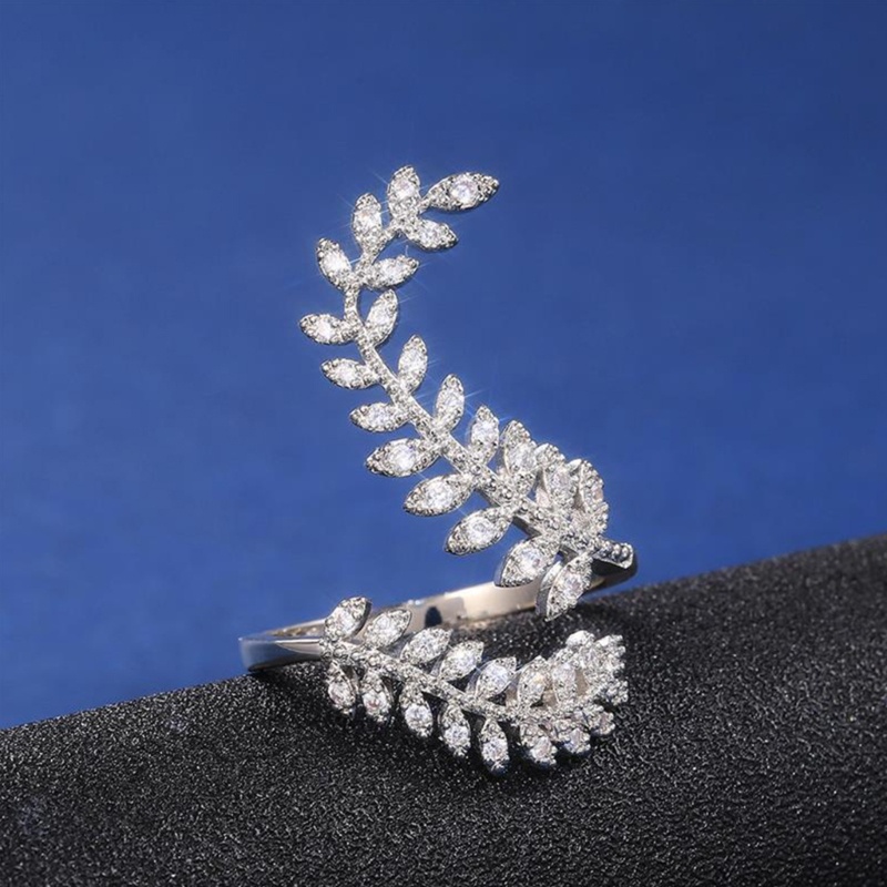 Nhẫn Hở Khắc Hình Chiếc Lá Độc Đáo