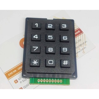 Bàn phím 3x4 nhựa cứng