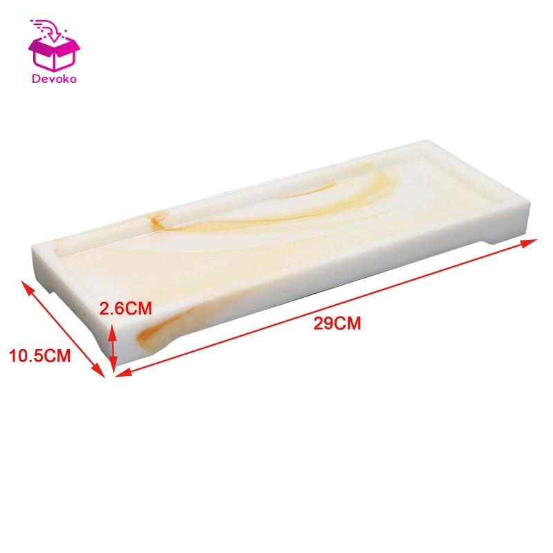 Khay đựng đồ Devoko bằng đá cẩm thạch cho đồ trang điểm/ mỹ phẩm/ nước hoa cho phòng tắm/ nhà bếp