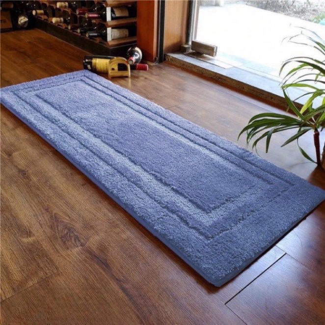 Thảm Chùi Sợi Len Lông Cừu Đế Cao Su Chống Trơn Trượt Siêu Thâm Hút Kích Thước 40*60 Và 40*120cm