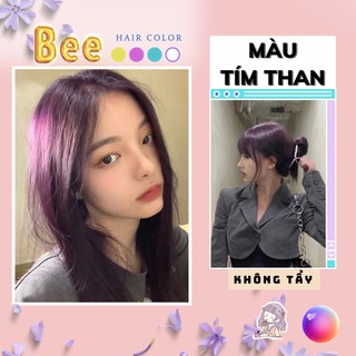 Thuốc nhuộm tóc màu TÍM THAN không tẩy | Bee haircolor, Beehaircolor