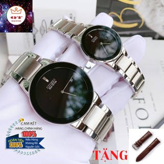 Đồng hồ cặp citizen eco drive au1060-51e và ga1050-51e chính hãng tặng dây da cao cấp