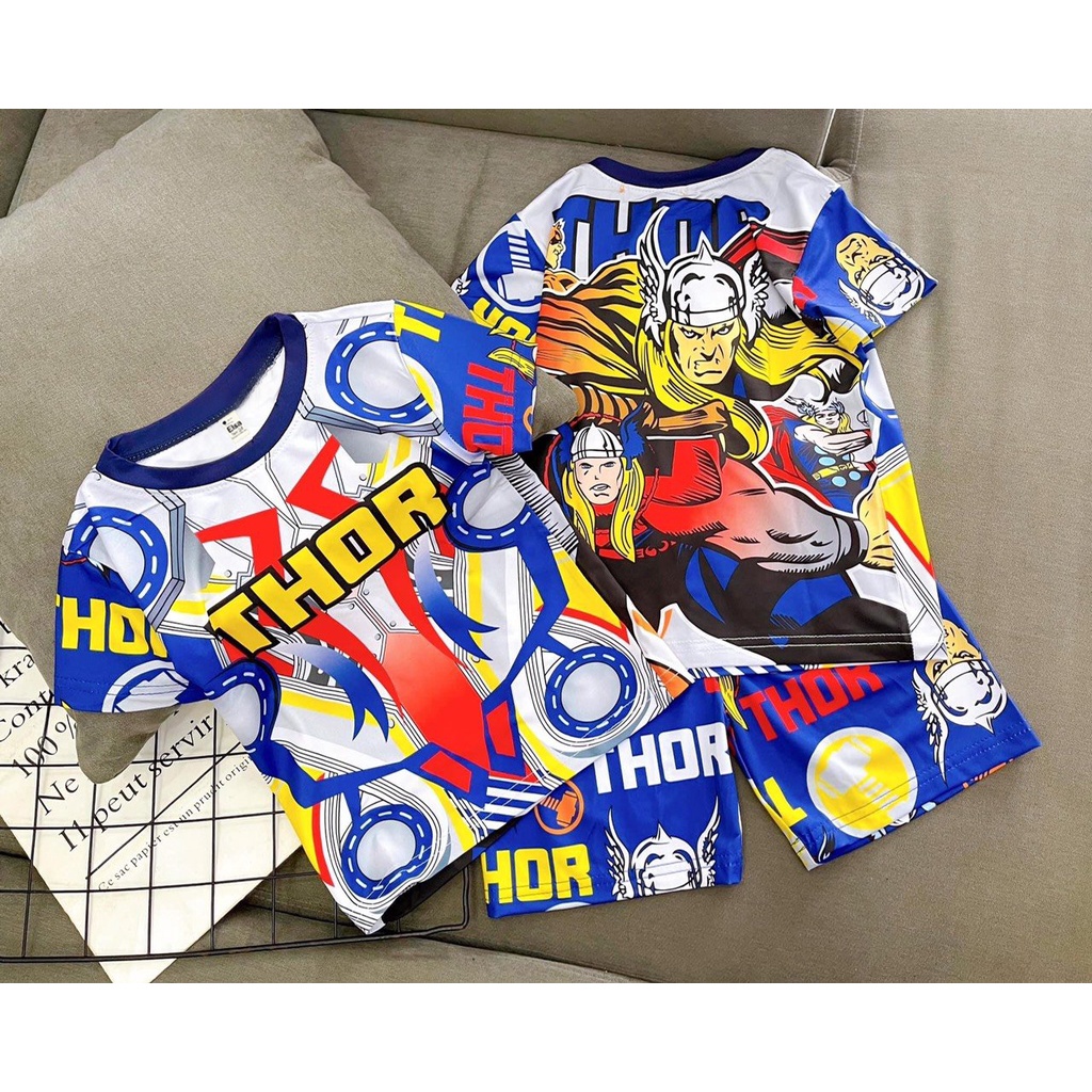 Bộ đồ bé Trai in hình 3D HOT TREND chất vải dày mịn thoáng mát được các bé yêu thích BTM08