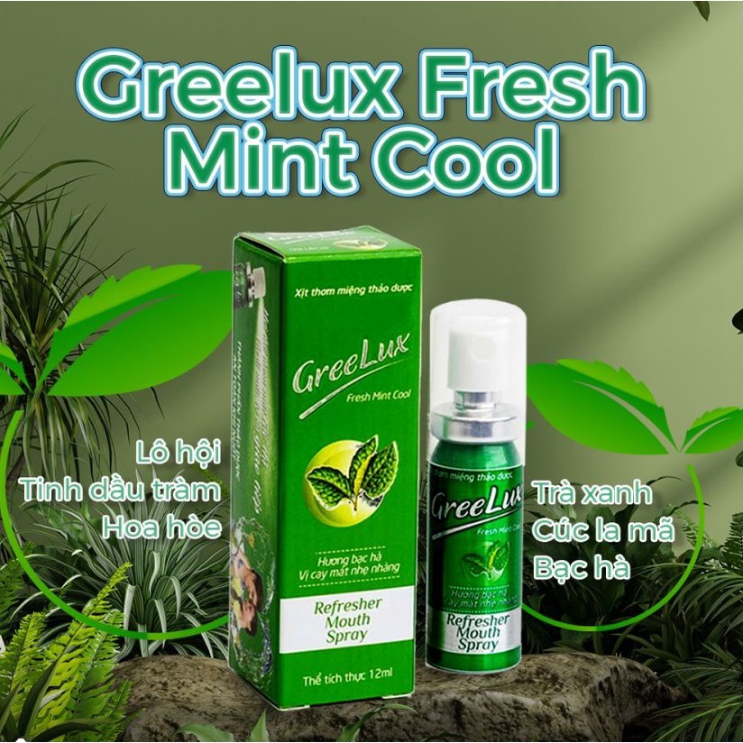 XỊT THƠM MIỆNG GREELUX CHÍNH HÃNG - HƠI THỞ THƠM THO, TỰ TIN, QUYẾN RŨ - CHAI XỊT 12ML
