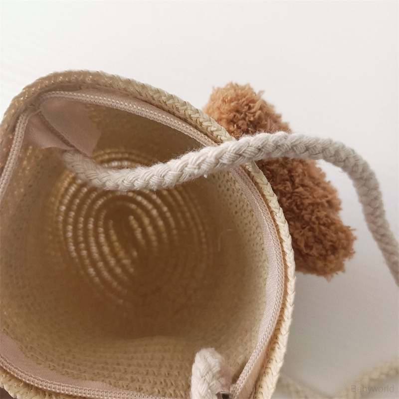 Túi cói Mini Hình Gấu Dễ Thương Cho Bé Gái