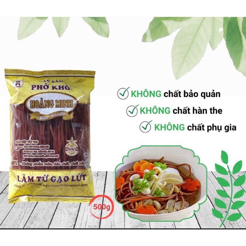 Gói bún phở khô gạo lứt ⚡SIÊU NGON⚡ Bún gạo lứt giảm cân - ăn kiêng, thực dưỡng, ăn chay Hoàng Minh