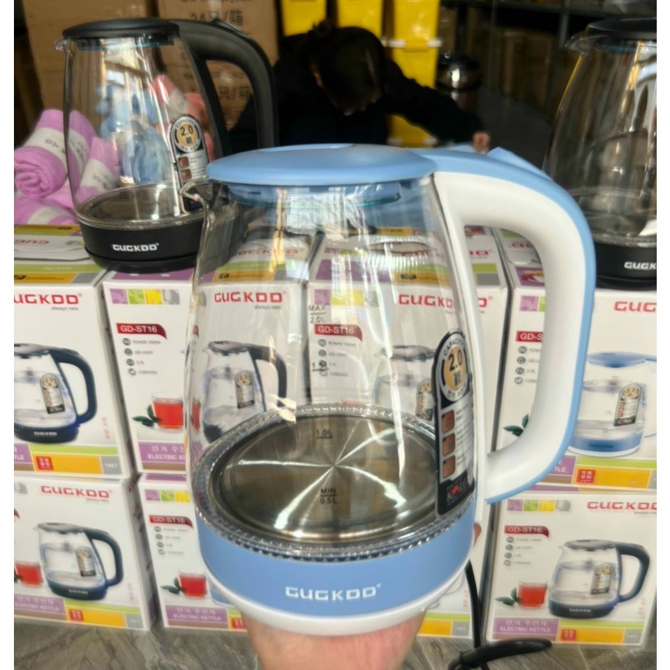 Âm Siêu Tốc Thủy Tinh Cuckoo Cao Cấp 2L 1500W , Có Đèn LED Có Rơ Le Tự Ngắt Khi Nhiệt Cao Bảo Hành 12 Tháng