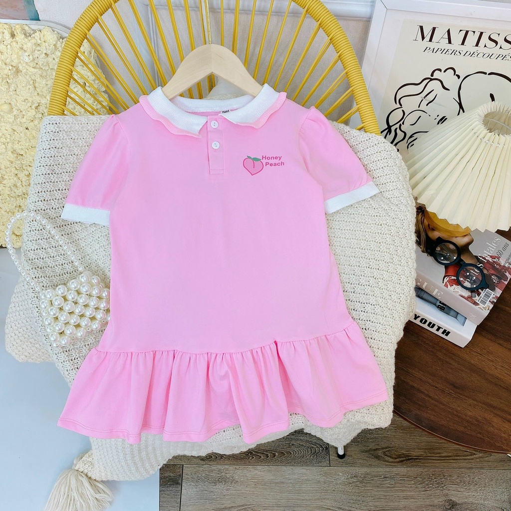 Váy polo cá sấu 3 màu siêu xinh cho bé gái