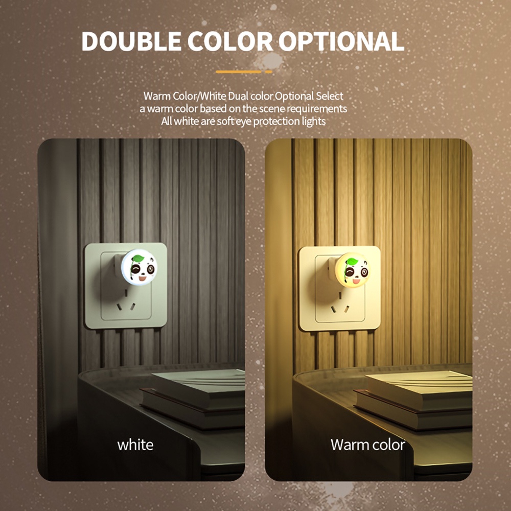 Đèn LED Đọc Sách Bảo Vệ Mắt Hình Gấu Trúc Mini Mềm Mại Điều Chỉnh Được Màu Sắc Thay Đổi Giọng Nói Tiện Dụng