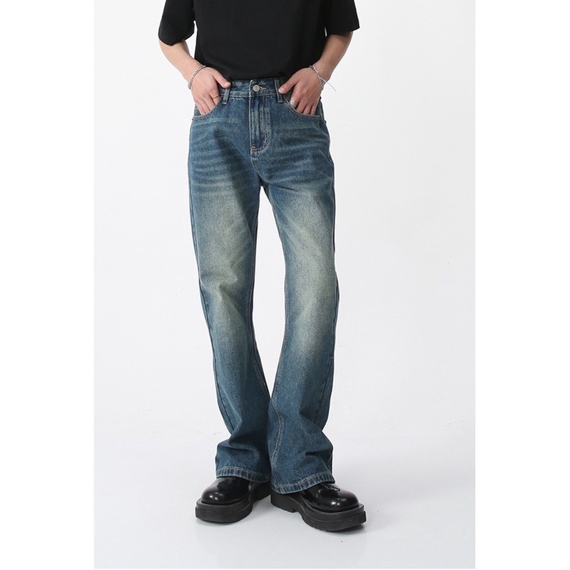 Quần jeans nam dáng loe basic cạp vừa màu dirtwash 2023 Brokeboiz | BigBuy360 - bigbuy360.vn