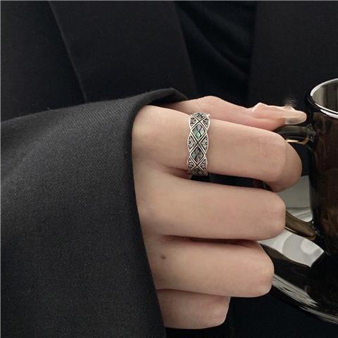 Nhẫn Mạ Bạc 925 Đính Kim Cương Nhiều Màu Sang Trọng Thiết Kế Tinh Tế Cao Cấp Phong Cách Haobing boutiqu
