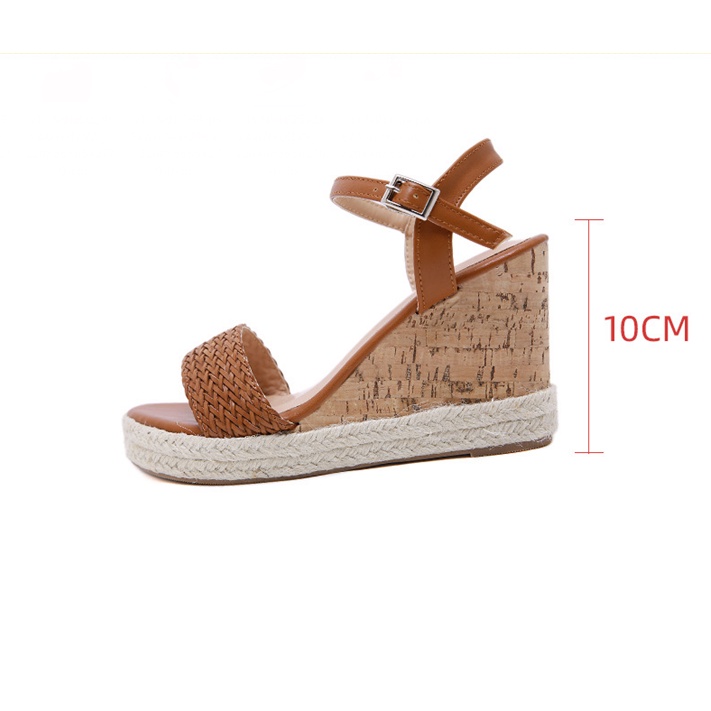 Giày Sandal Đế Xuồng 10CM Thời Trang Dành Cho Nữ
