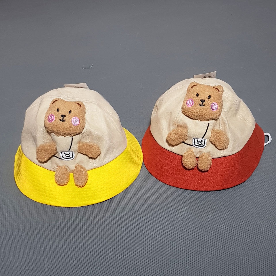 Nón mũ vành che nắng gấu cute dễ thương cho bé trai và gái