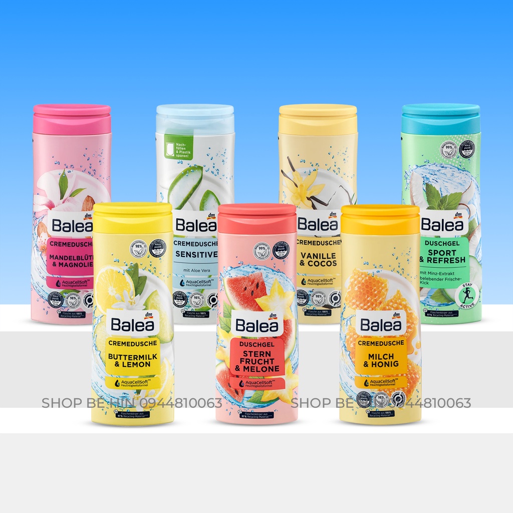 Sữa tắm Balea Đức 300ml dưỡng ẩm dịu nhẹ, hương thơm nhẹ nhàng tinh tế