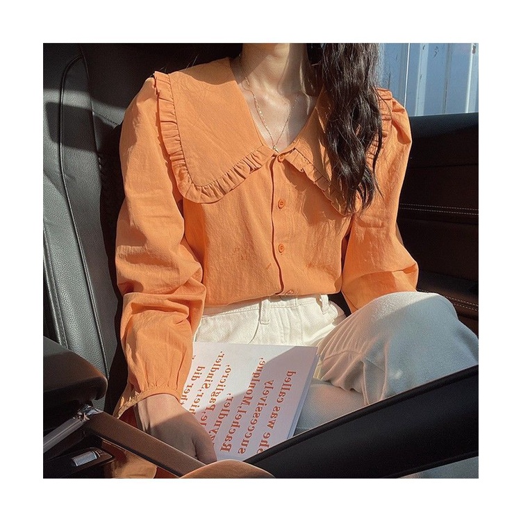 Áo Sơ Mi Tay Dài Kiểu Vintage Pháp Thời Trang Mùa Hè Cho Nữ