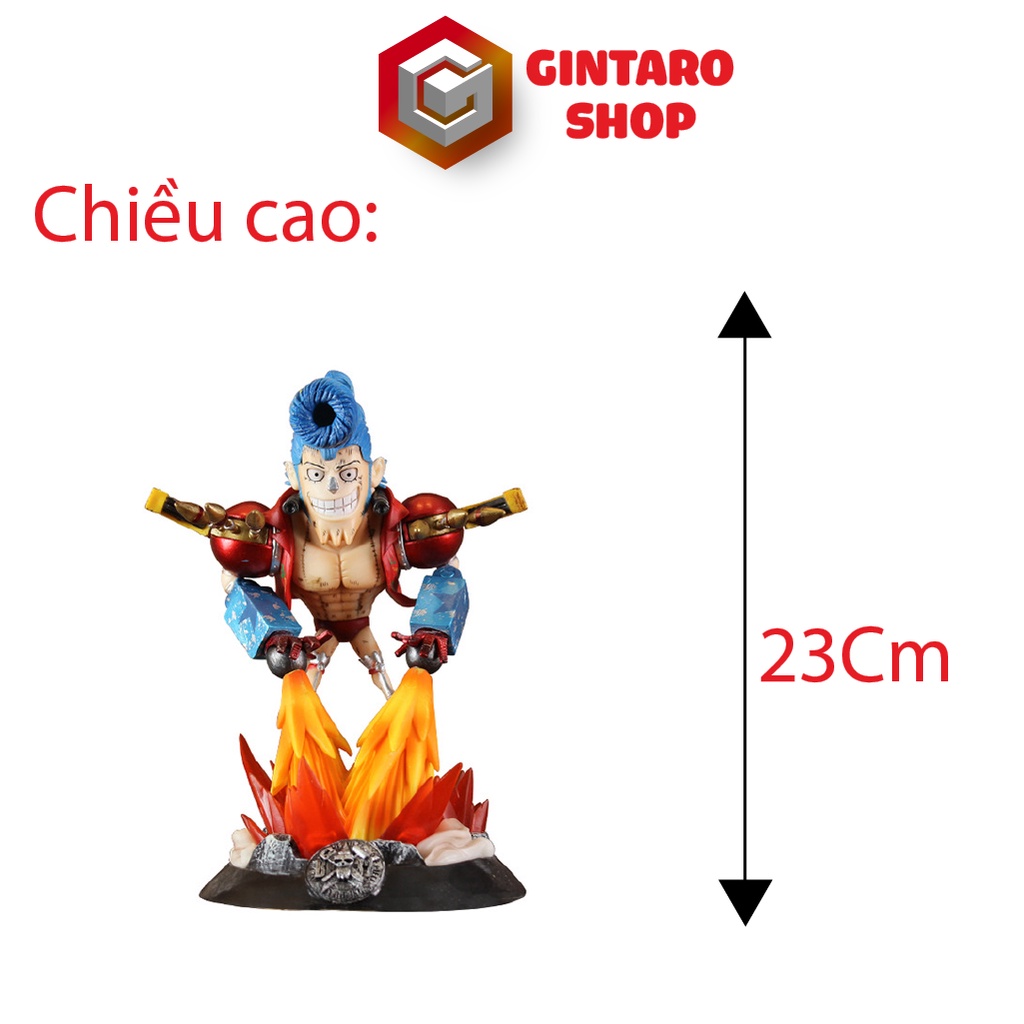 Mô hình One Piece Franky phiên bản chibi mega cực kỳ chi tiết và sắc nét, Mô hình nhân vật Franky cao 23 cm Full Box
