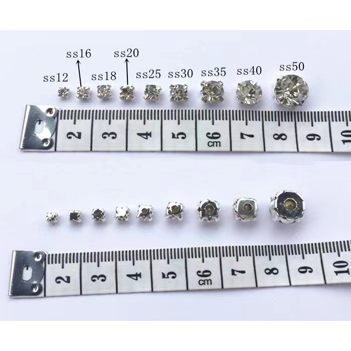 Kim Cương Giả Dùng May Vá Thủ Công DIY Kích Thước 3-10mm