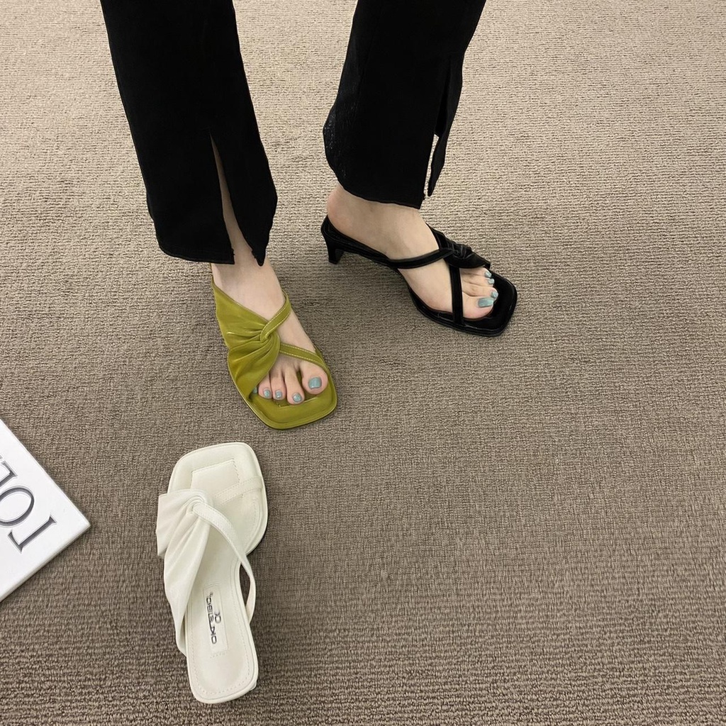 Oeggeo Giày Cao Gót Đế Thấp Đa Năng Thời Trang Cho Nữ