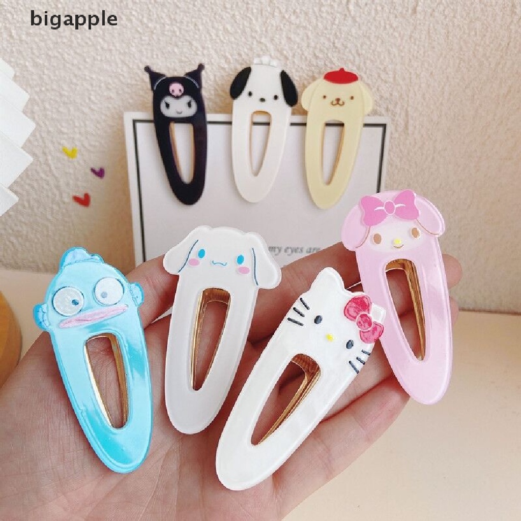 SANRIO Kẹp Tóc Họa Tiết Hoạt Hình Melody / Cinnamoroll / Hello Kitty Dễ Thương Thời Trang Cho Bé Gái