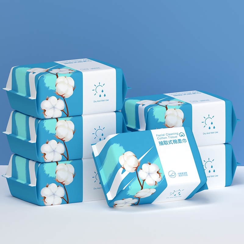Khăn vải khô lau mặt đa năng bông an toàn có thể làm ướt dùng một lần cotton khăn mềm vắt khô (TM13)