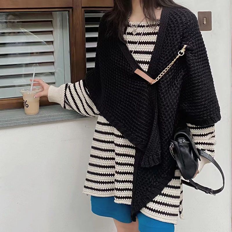 ⌘Khăn Choàng Dệt Kim Thời Trang⌘Khăn Choàng Len Dệt Kim Hình Tam Giác Phong Cách Phương Tây Thời Trang Thu Đông