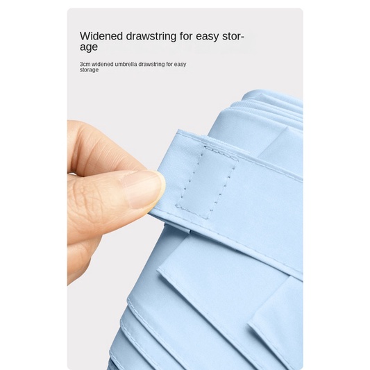 Dù Gấp Mini 95% UV UPF + 50 Chống Gió Chống Thấm Nước Kèm Hộp Đựng Ốp