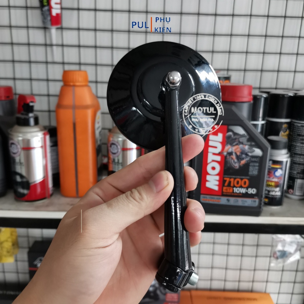 Gương chiếu hậu tròn cầu lồi góc nhìn rộng chân 10li thuận cho xe máy Wave AB SH SH Mode Airblade...