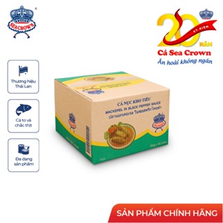 Cá hộp Sea Crown cá Nục kho tiêu - Thùng 50 lon