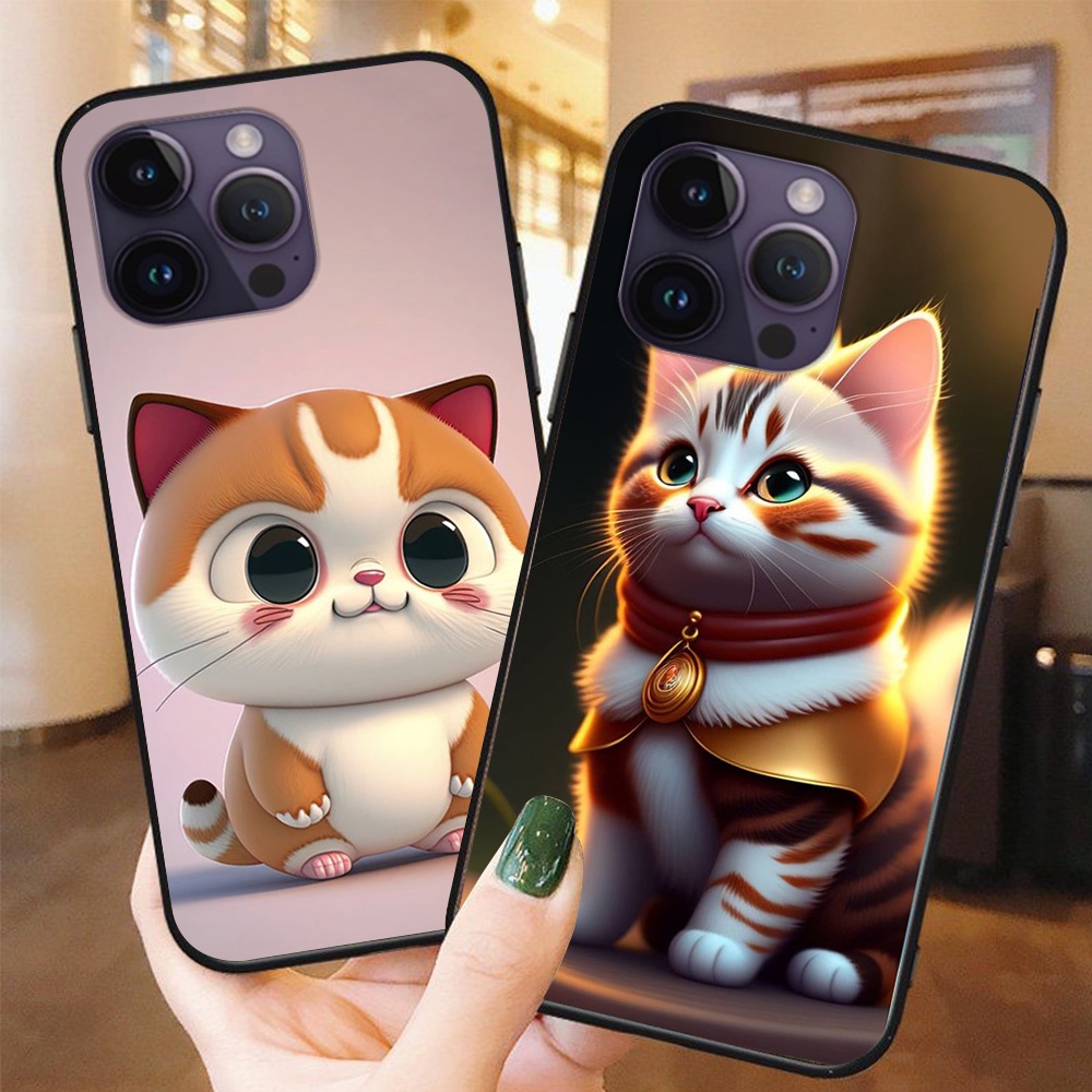 Ốp lưng Iphone 14 / ip 14 pro / ip 14 pro max / ip 14 plus in hình chú mèo cực cute dễ thương