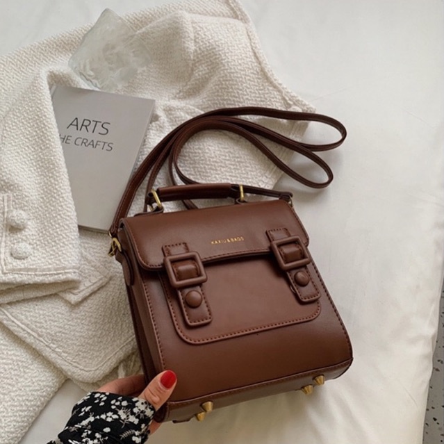 [ COMBO BALO MINI DA PU VINTAGE CHỐNG THẤM + MÓC KHOÁ MINI, CỘT TÓC, PIN CÀI,... ]