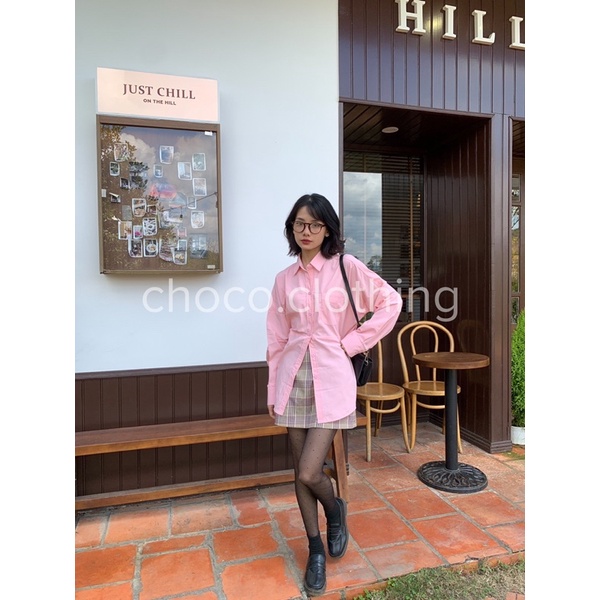 (Hàng có sẵn) Áo somi boyfriend nữ form rộng cá tính.