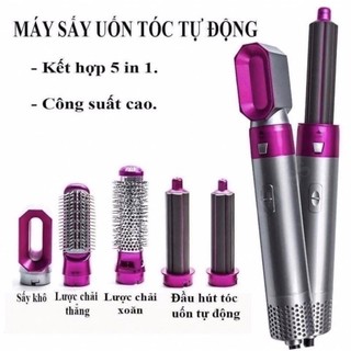 Máy uốn tóc xoăn tự động 5in1 uốn xoăn phồng sấy tạo kiểu giữ nếp 24h