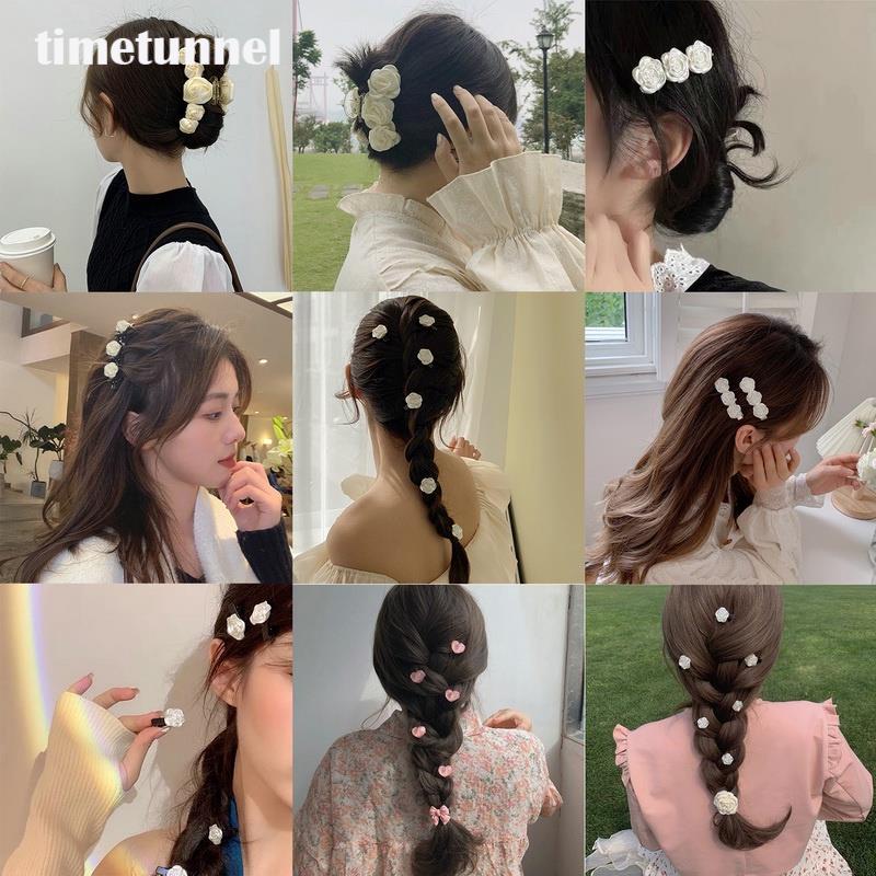 Set 5 Kẹp Tóc Hoa Hồng Thời Trang Cho Nữ timetunnel