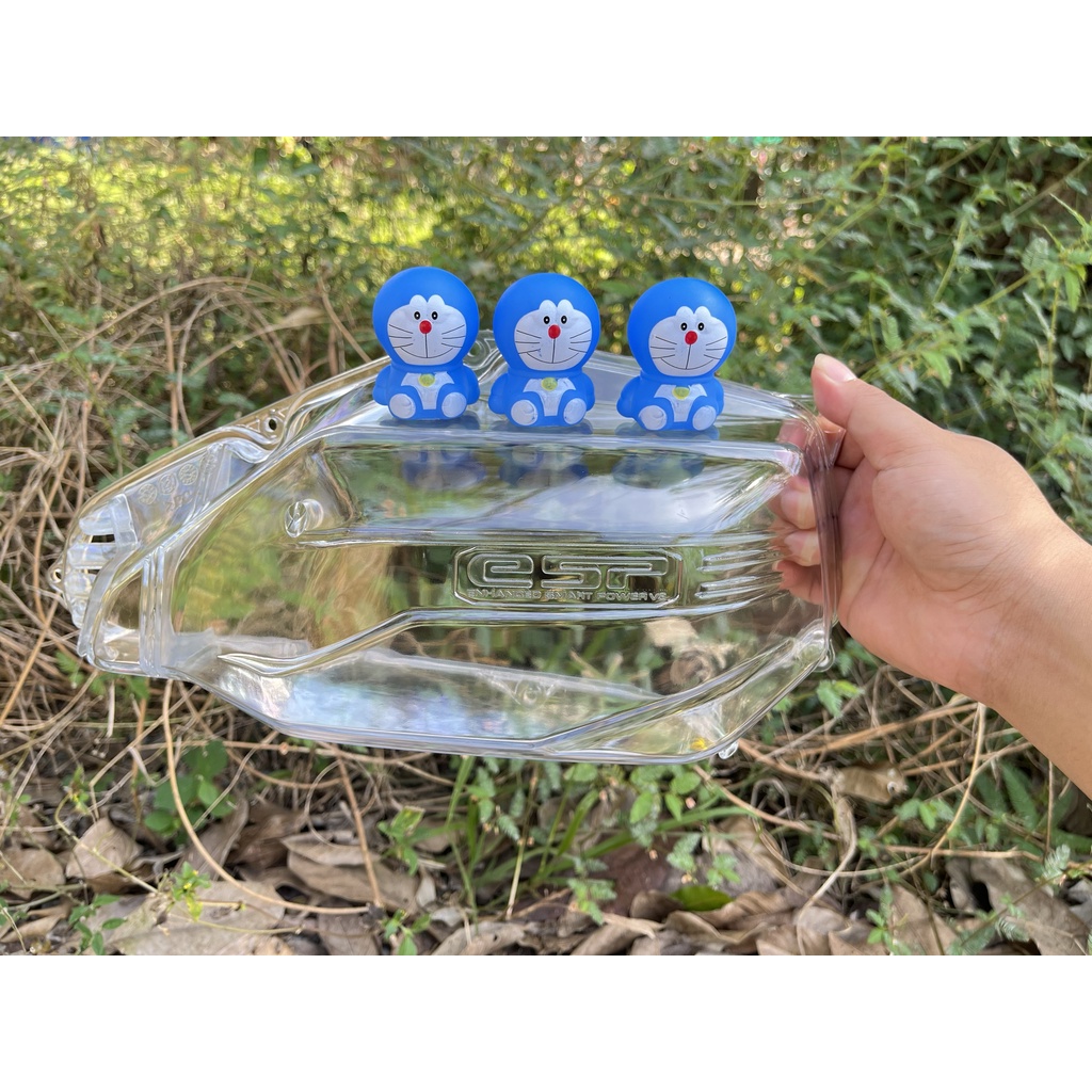 Ốp lọc gió (bô e) cho Vario/Vision/Airblade kèm thú cute - Loại trong suốt