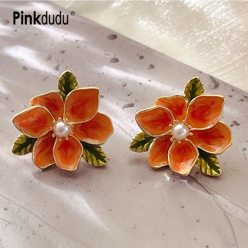 Đôi khuyên tai Pinkdudu PD947 kiểu hoa phong cách cổ điển dành cho nữ