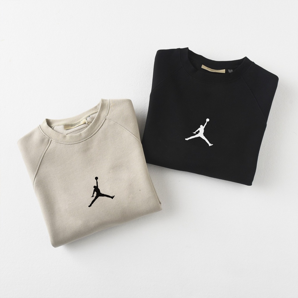 Áo Sweater Jordan Nỉ Lót Bông form rộng Nam Nữ Unisex
