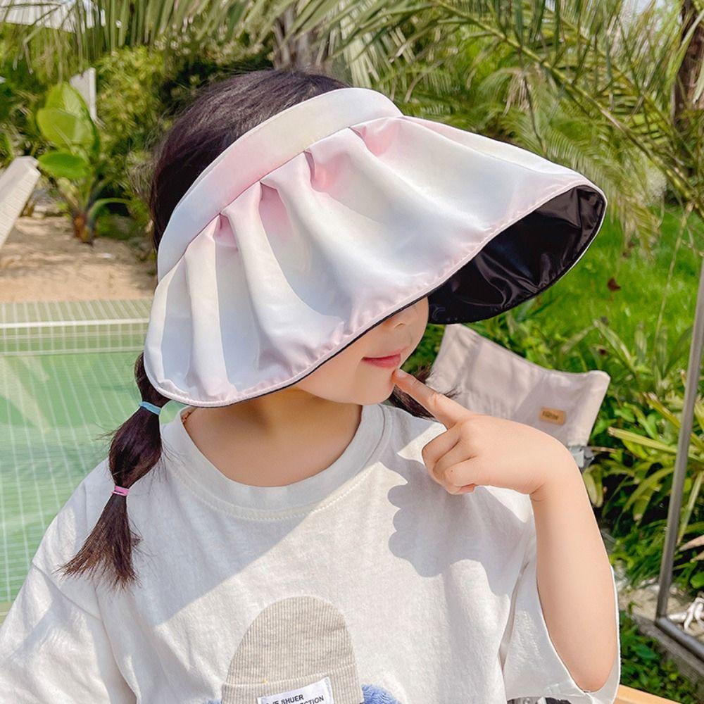 Mũ Chống Nắng + Tia UV + Tia UV Có Thể Gấp Gọn Phong Cách Hàn Quốc Thời Trang Đi Biển Cho Bé