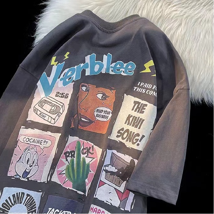 Áo thun NRVP 100% cotton tay ngắn plus size cho nam và nữ