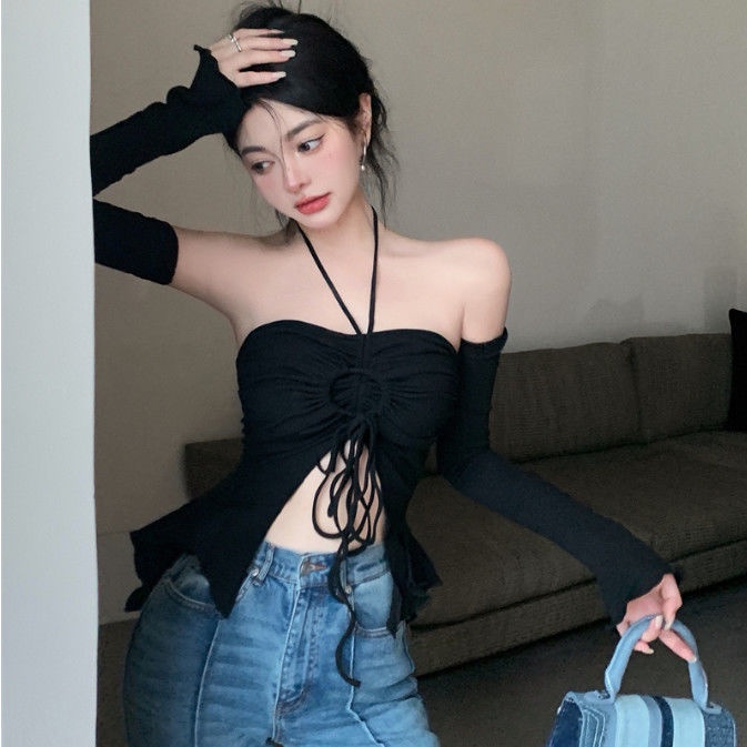 Áo Thun COZOK Tay Dài Trễ Vai Thời Trang Quyến Rũ Cho Nữ