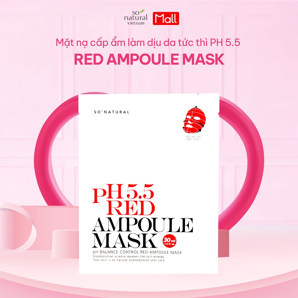 Mặt Nạ Dưỡng Da Cân Bằng Độ PH Red Ampoule Mask PH 5.5 So Natural 5gram