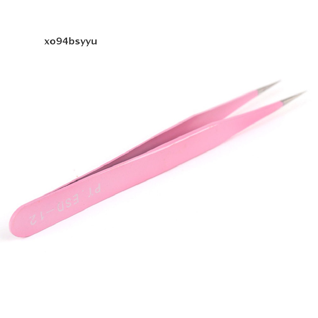 Set 2 Kẹp Uốn Cong Được Bằng Thép + Thẳng xo94bsyyu Dùng Nối Mi / Làm Móng Nghệ Thuật