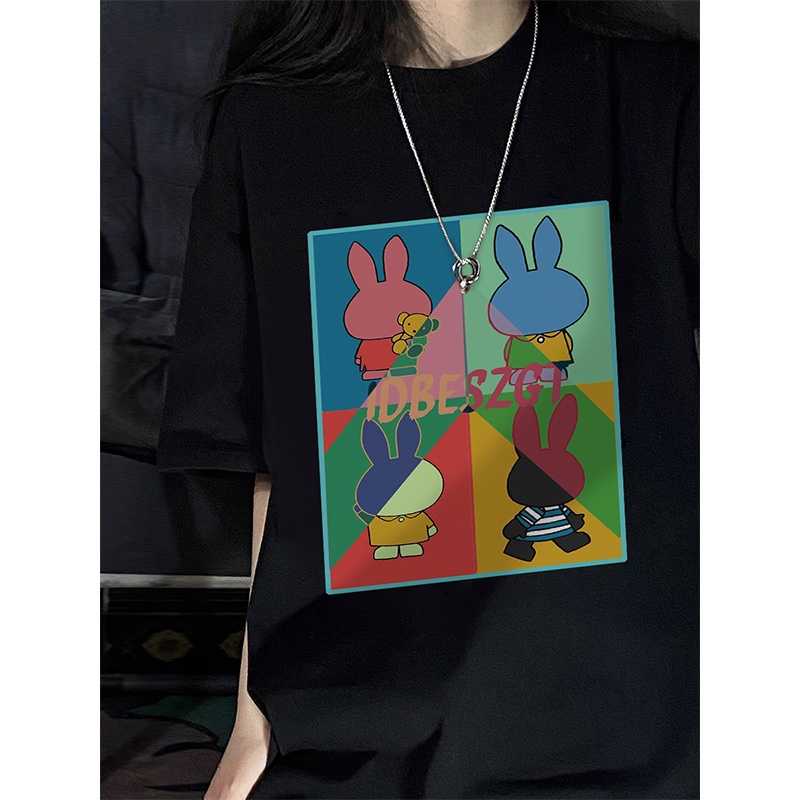 NRVP Áo Thun Tay Ngắn In Hình Thời Trang Đường Phố Hàn Quốc Mới Cho Nữ