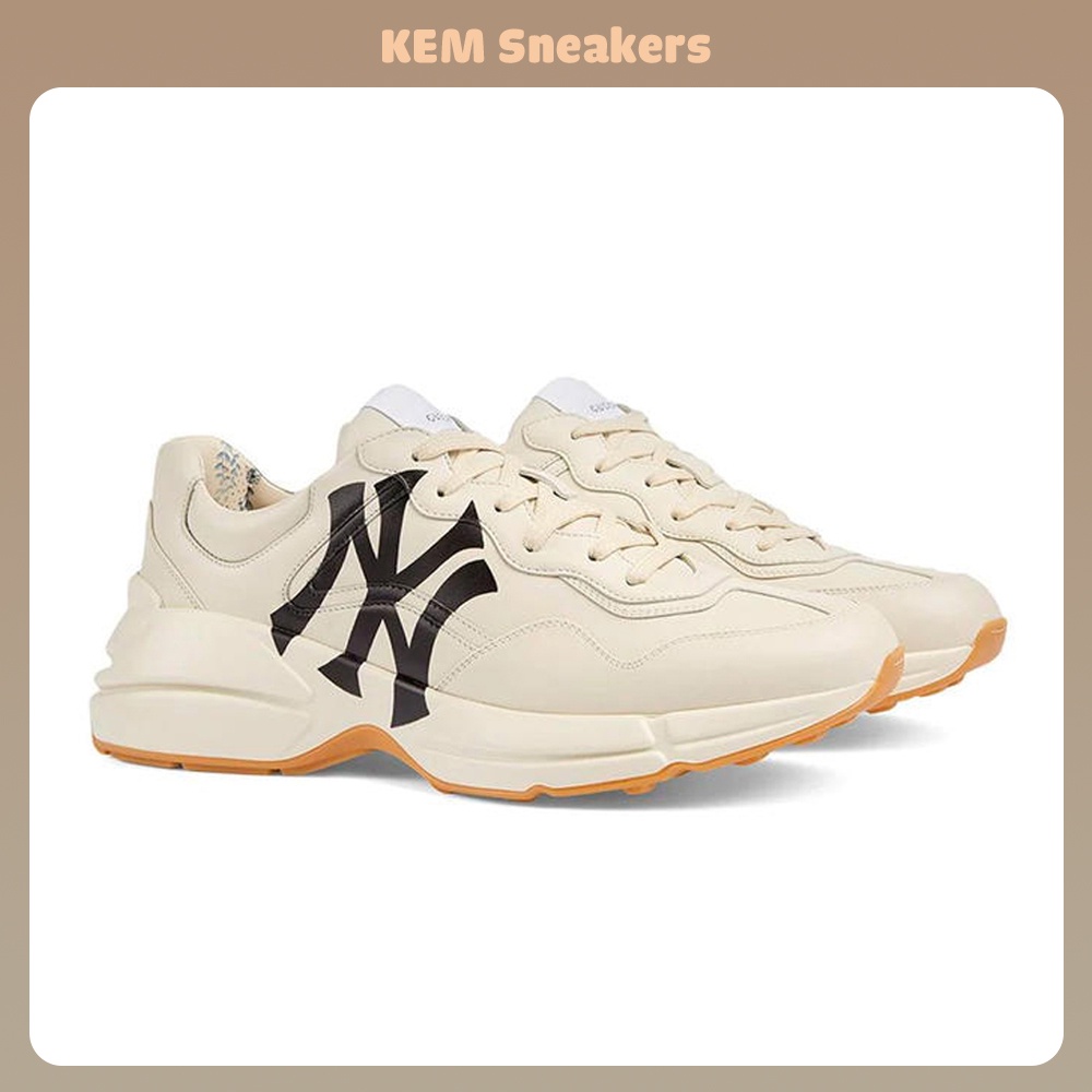 Giày Gucci Rhyton NY Yankess, Sneaker GC Chunky Tăng Chiều Cao 5cm Size 36-42