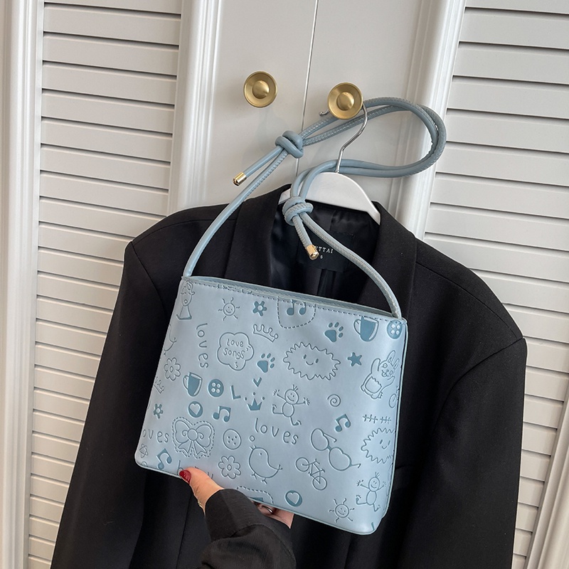 Túi Đeo Vai Màu Trơn In Họa Tiết Đơn Giản Thời Trang Dễ Phối Đồ Cho Nữ