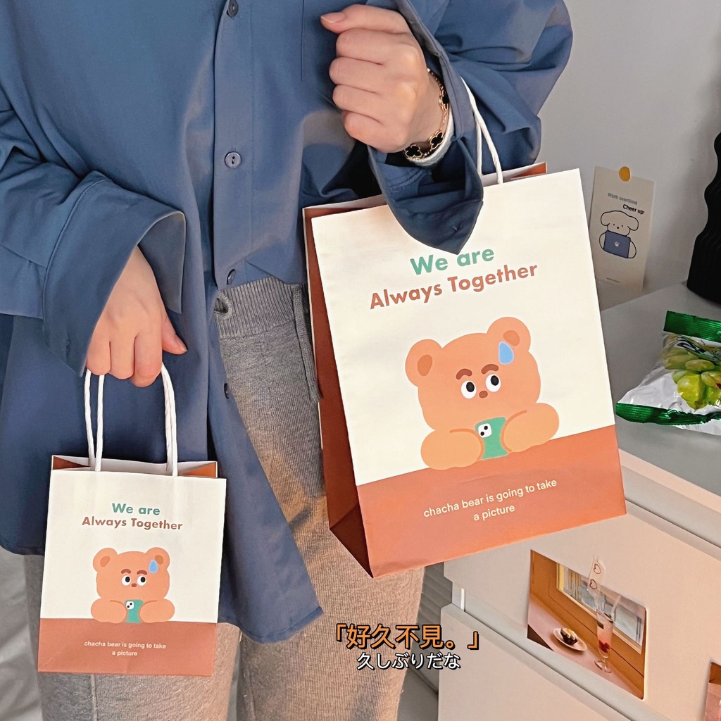 Túi giấy, túi quà sinh nhật Happy Birthday cún Mua Tất