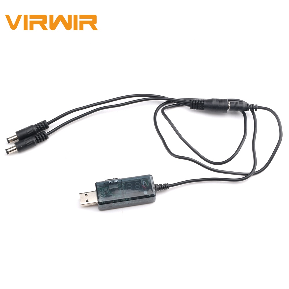 VIRWIR Dây Cáp Tăng Áp Nguồn Điện USB DC 5V Sang 9V 12V 1A