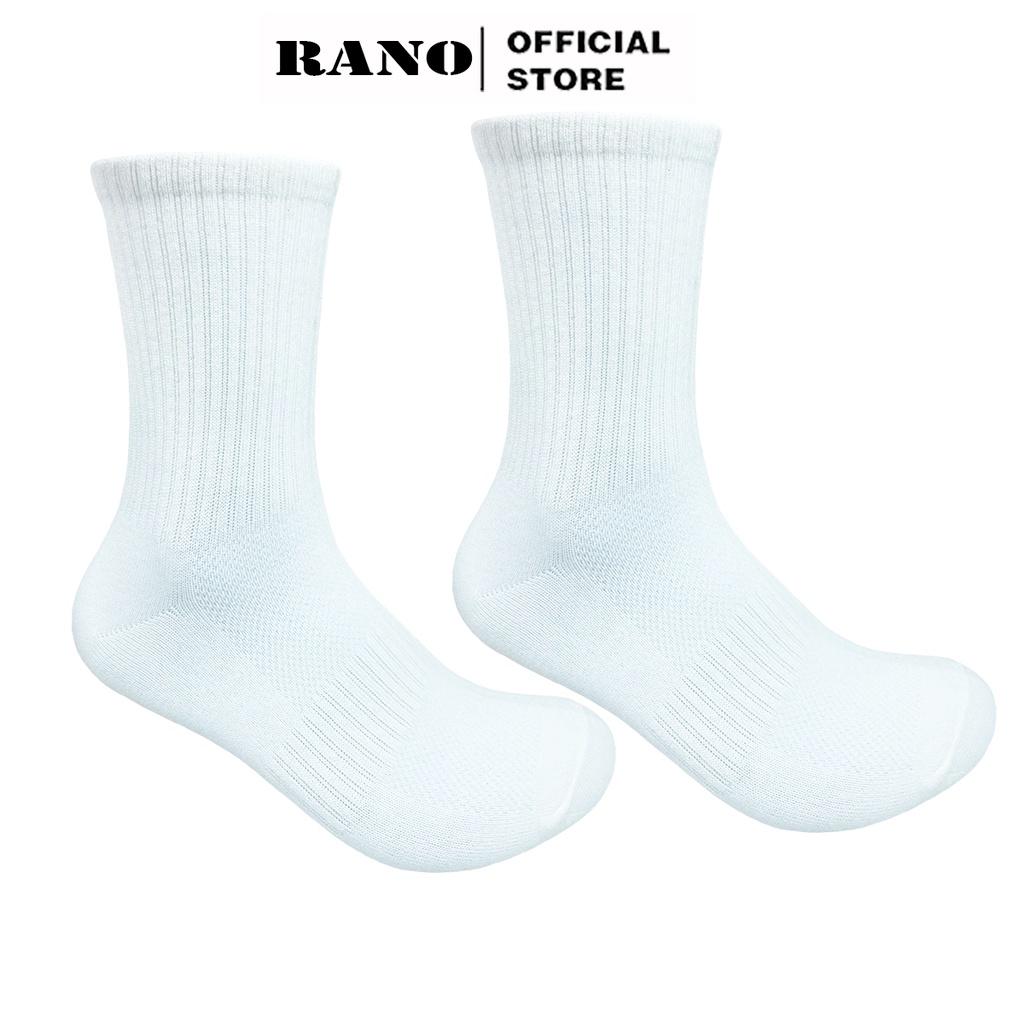 Tất vớ nam nữ cổ thấp trung cao trơn màu đen trắng BAsic Hàng Hiệu RANO Phong Cách Unisex Hàn Quốc TRON_TRUNG