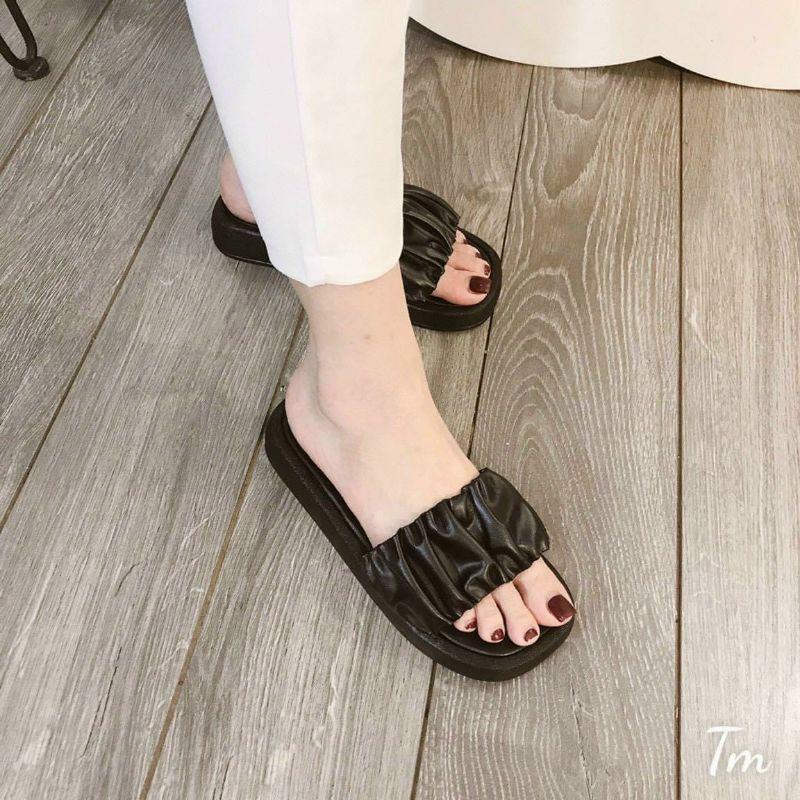 Dép bánh mì nhún - dép bánh mỳ nữ cao 3cm